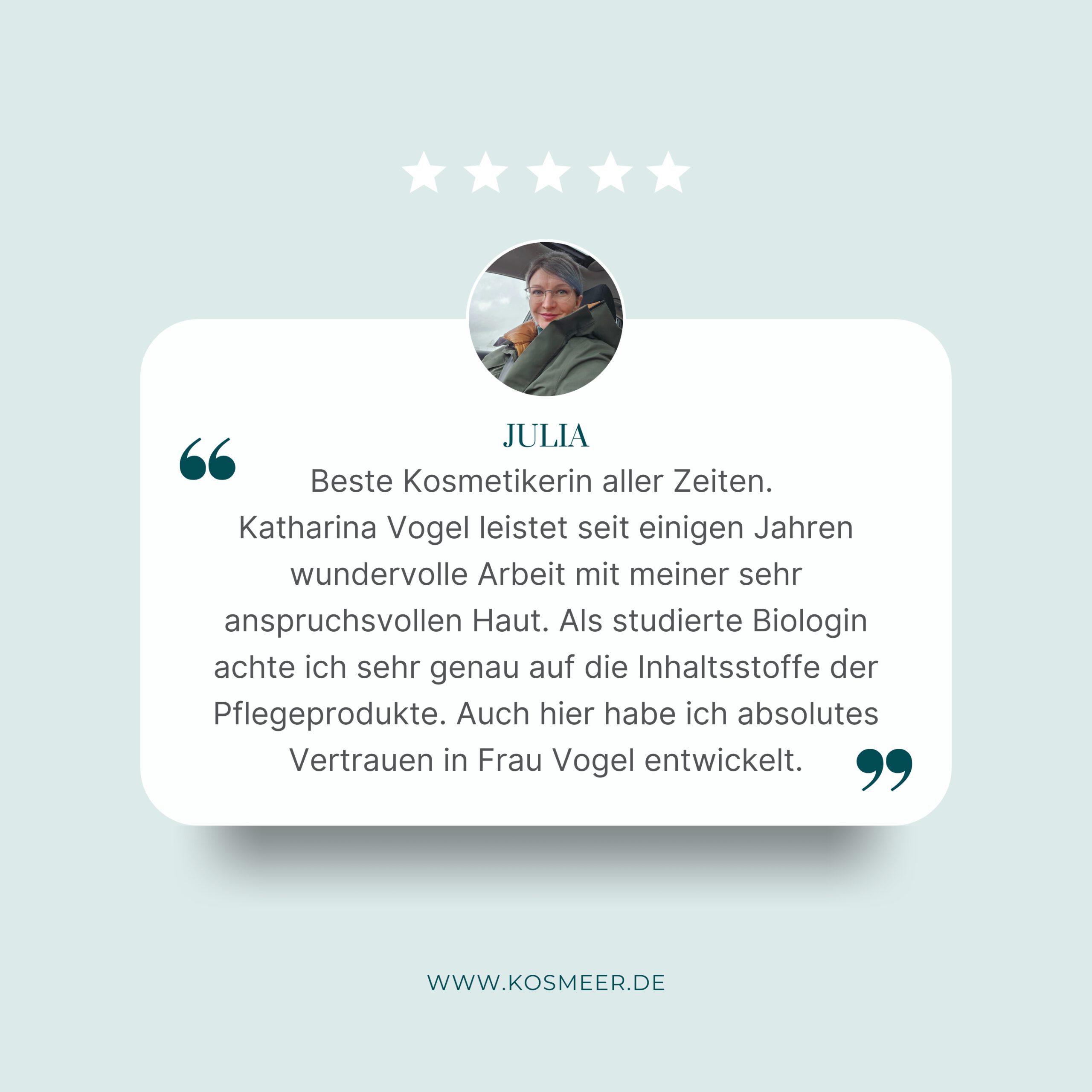 Rezension Bewertung Kosmeer Katharina Vogel